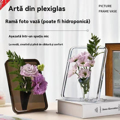 【2 buc】Vază cu ramă foto de birou de înaltă calitate