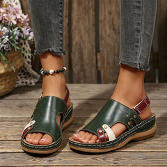 Sandale Ortopedice din Piele, Retro și Elegante – Talpă Moale, Suport Arc Plantar, Anti-Durere și Corectare Postură
