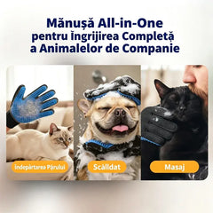 Set 2 Perechi (4 Bucăți) Mănuși Electrostatice pentru Îndepărtarea Părului de Animale – Mănuși din Silicon pentru Periaj, Masaj și Curățare Câini și Pisici