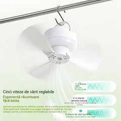 ⏰ Ofertă limitată: Ventilator de tavan reîncărcabil cu lumină LED! 🌬️✨ Include un cablu de alimentare de 1,5 metri.