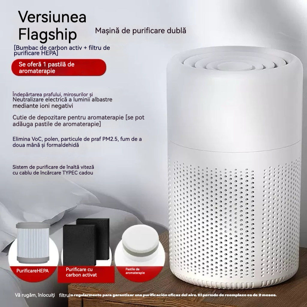 Purificator de aer pentru interior – Elimină fumul de țigară, particulele PM2.5 și formaldehidă
