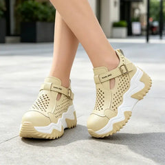 【35-40】Sandale noi, casual, respirabile, cu talpă groasă și goale