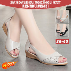 【35-40】Sandale damă din piele naturală, cu platformă mică (3 cm) – confortabile, antiderapante, ideale pentru vară