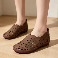 Pantofi Casual Perforați din Piele Naturală | Ușori, Flexibili și Comozi