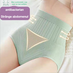 🩲【Set de 7 bucăți】Chiloți din bumbac cu talie înaltă, efect de modelare a abdomenului și protecție antibacteriană