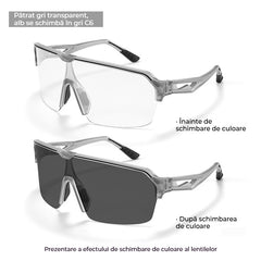 Ochelari Sport Profesional pentru Ciclism: Lentile Fotocromatice Inteligente, Protecție UV400, Vedere HD, Ideali pentru Zi și Noapte