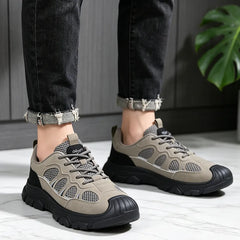 Adidași de Vară Bărbați cu Plasă Respirabilă - Pantofi Sport Casual cu Talpă Moale Ortopedică, Anti-alunecare, pentru Ameliorarea Durerilor de Picioare