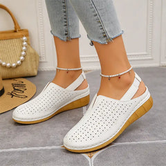 Pantofi de Vară din Piele Naturală 2026: Design Slip-On cu Platformă Confortabilă, Model Perforat Respirabil pentru Exterior (Mărimi 36-43) 🌿👡