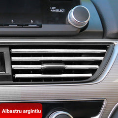 【60 de bucăți】Set Benzi Decorative pentru Grila de Ventilație Auto, Design U-Style Cromat, Decor Interior Universal, Diverse Culori