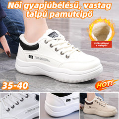 2025 Téli új férfi meleg, bélelt sportcipő｜Vízálló, csúszásgátló, vastag talpú és stílusos bőr cipő