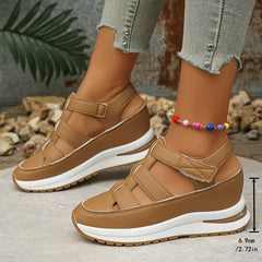 💟【36-43】Sandale noi 2026 din piele naturală, cu talpă groasă și design modern
