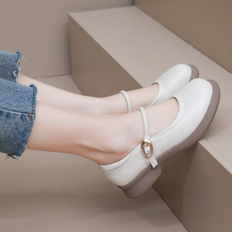 🌈【35-40】Pantofi noi pentru femei, din piele, confortabili, cu talpă moale