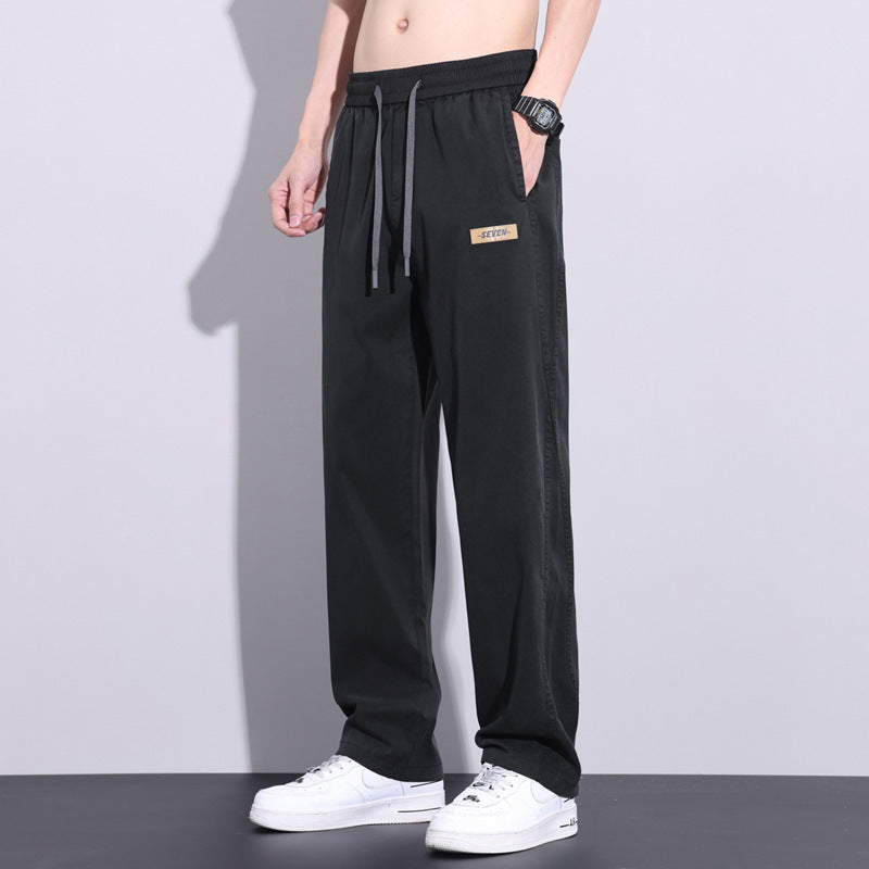 Pantaloni Casual pentru Bărbați cu Croială Dreaptă – Material Fluid, Stil Modern și Versatil
