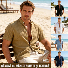 【S-2XL】Cămașă bărbătească din in, vară 2026 – lejeră, respirabilă, stil casual modern