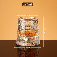 🥛💎Pahar de whisky rotativ la 360°