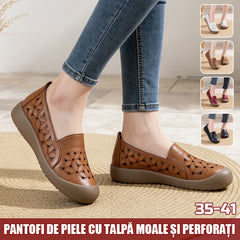 【Mărimi 35-40】Mocasini de damă, piele moale și talpă moale, confecționați din piele naturală moale.