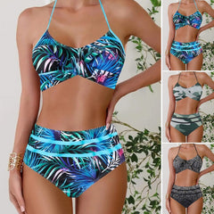 🏖️🏝️【S~5XL】👙Set de costum de baie cu imprimeu, mărime mare