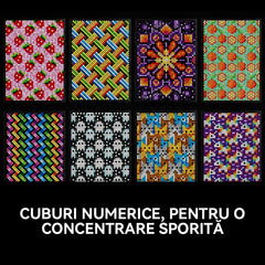 🛍️ Set Carte de Colorat Antistres "100 Patterns Mindful Coloring" 🎨 Pictură pe Numere pentru Adulți și Seniori | 100 de Modele (Flori, Mandale) + Set Carioci Include, Antrenament Cerebral & Relaxare