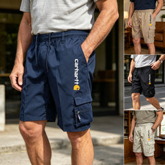 😎🩳Pantaloni scurți casual pentru bărbați, stil retro modern, cu buzunare multiple