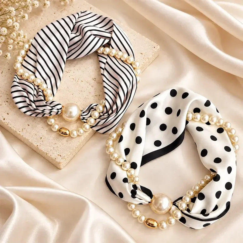 ✨ Colier cu Perle și Eșarfă Magnetică 2 în 1! Prindere Magnetică Rapidă · Design Detașabil · Eleganță Franceză și Stil Versatil! Oferta Specială 1+1 Gratuit!