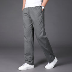 Férfi egyenes szabású, laza nadrág – nagy méretben, kényelmes és légáteresztő