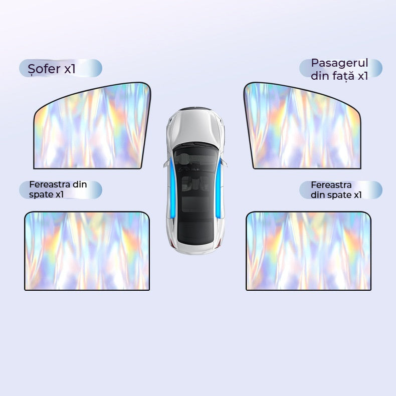 【Set 4 piese】Parasolare auto pentru reducerea căldurii și protecție solară