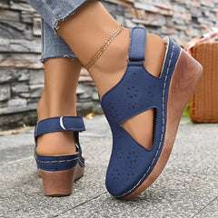 Sandale Retro cu Platformă și Decupaje – Stabilitate Maximă și Mers Fără Oboseală! 👡✨