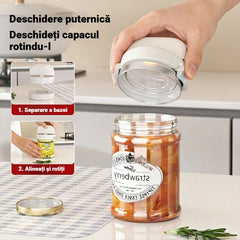 Deschizător de Borcane Multifuncțional Magnetic, Dispozitiv Reglabil pentru Deschis Capace Fără Efort, Utensilă Universală de Bucătărie pentru Canistre și Sticle