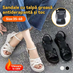 💞【Reducere 45%】【Mărimi 35-40】Sandale noi cu platformă din piele naturală
