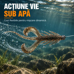 🐟 Nălucă Soft cu Mișcare Dinamică (16 bucăți) – Rezistență Maximă la Mușcături și Atrație Vizuală Excelentă! 💥🌊