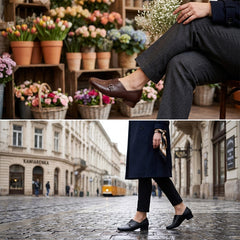 ✨【versiune nouă îmbunătățită!】👠 Pantofi eleganți cu toc gros din piele naturală