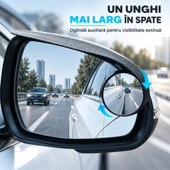 🌧️ Protecție Oglindă Auto 2 în 1 (Set 2 bucăți) – Protecție împotriva ploii și Oglindă Unghi Mort 360°! 🚗✨