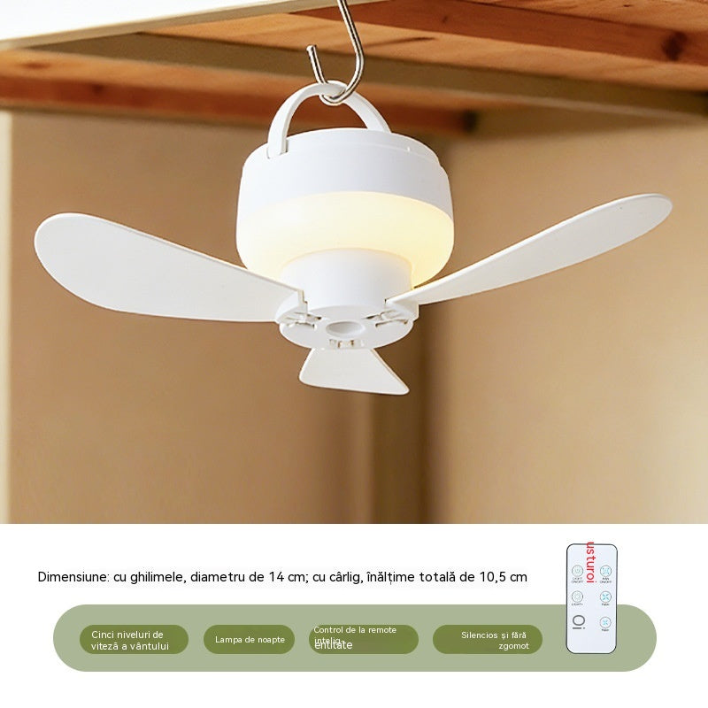 ⏰ Ofertă limitată: Ventilator de tavan reîncărcabil cu lumină LED! 🌬️✨ Include un cablu de alimentare de 1,5 metri.
