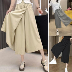 🧊👖 Pantaloni largi de vară din ice silk – moderni, răcoroși și cu efect de subțiere