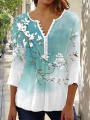 ✨🔥【S-5XL】Új női hosszú ujjú mintás felső 2025-től, kényelmes és stílusos