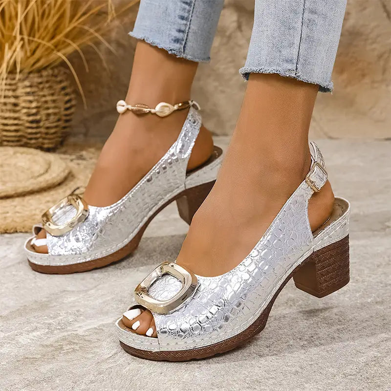 Sandale Elegante cu Toc Stabil – Mers Fără Durere și Confort Absolut la Fiecare Pas! ✨