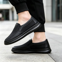 Pantofi Casual din Piele Naturală și Plasă pentru Bărbați – Model Slip-On Ultra-Respirabil, Talpă Moale cu Amortizare și Anti-Alunecare