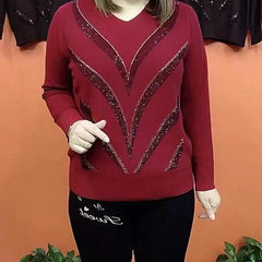 Karcsúsító hatású, laza szabású, rugalmas kötött pulóver – kényelmes viselet mindennapokra