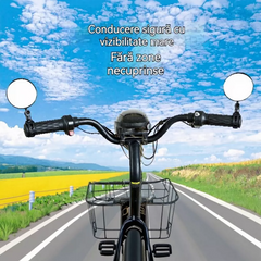 【Cumpără 2, primești 2 gratis!】🛵Oglindă retrovizoare universală pentru biciclete electrice, nu necesită instalare.
