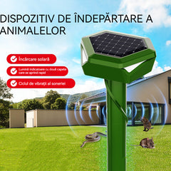【Cumpără 1, primești 1 gratuit】🐦🐀🐖 Repelent cu ultrasunete pentru animale, alimentat cu energie solară