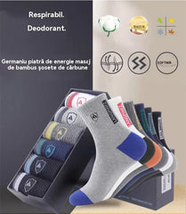 😍🧦【10 de perechi】Șosete deodorante din bumbac pentru bărbați noi 2026, care absorb transpirația