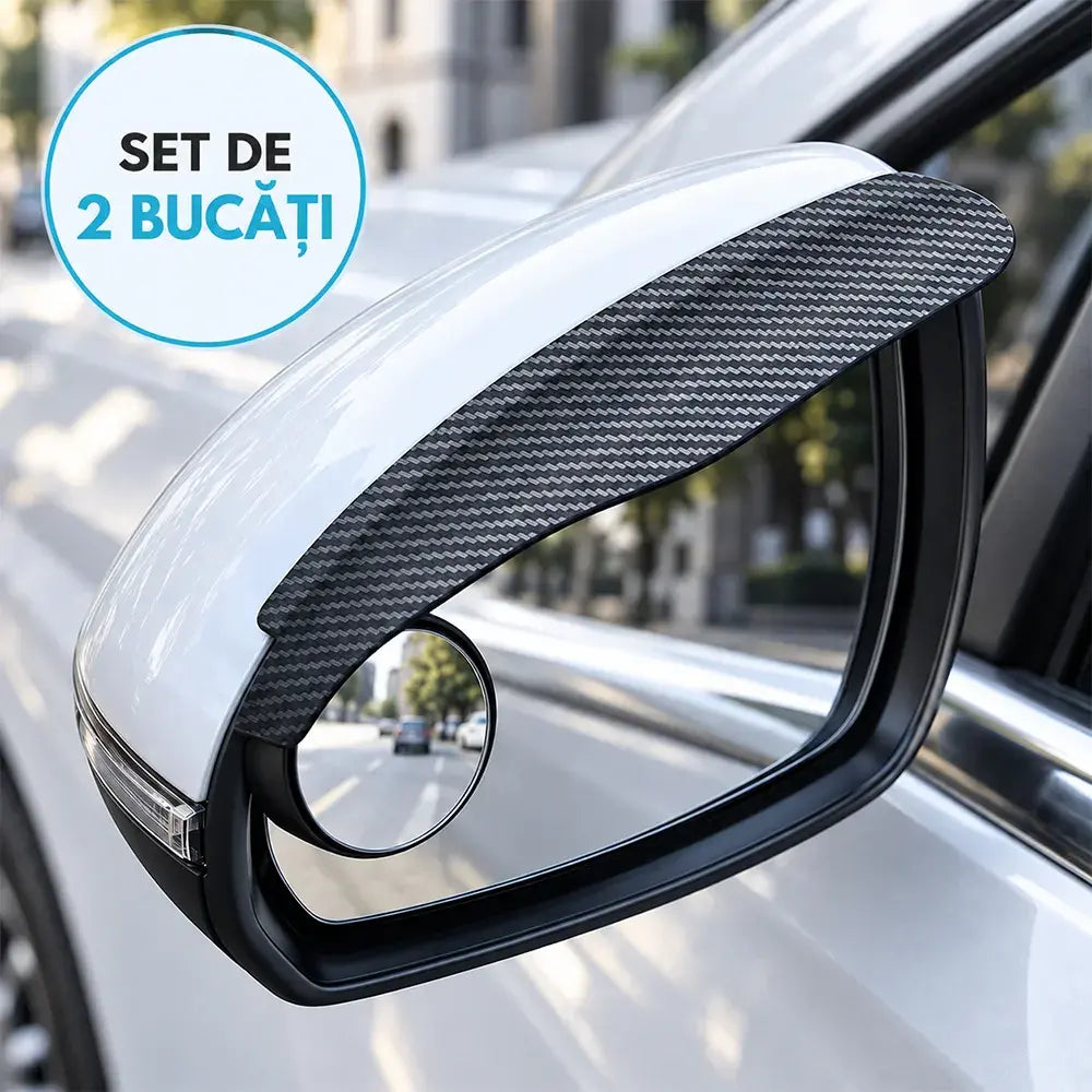 🌧️ Protecție Oglindă Auto 2 în 1 (Set 2 bucăți) – Protecție împotriva ploii și Oglindă Unghi Mort 360°! 🚗✨