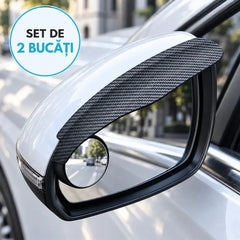 🌧️ Protecție Oglindă Auto 2 în 1 (Set 2 bucăți) – Protecție împotriva ploii și Oglindă Unghi Mort 360°! 🚗✨