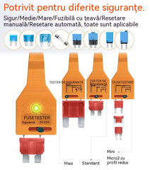 Tester și extractor de siguranțe auto universal (12-24V CC)