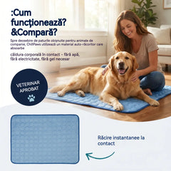 🧊⚡ Reduceri de vară! Covoraș răcoritor pentru animale de companie (fără apă) – Țesătură Oxford respirabilă, potrivit pentru orice pat sau cușcă.