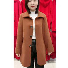 🏆🔥【M-4XL】Megfordítható gyapjúkabát középkorú és idősebb nőknek