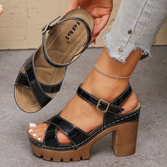 👠【35-43】Sandale pentru femei cu toc gros - Elegante și stabile, potrivite pentru naveta zilnică, petreceri casual sau activități de vară.