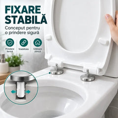 Set 4 Șuruburi Universale din Inox pentru Capac WC – Adio Mijloace și Joc de Capac!