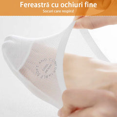 Set 6 Perechi Șosete Tăiate Invisible – 100% Anti-Alunecare! Rămân la locul lor toată ziua, ascunse perfect în balerini sau tocuri.