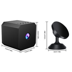 🏠📹🕵️ Cameră de supraveghere mică, în formă pătrată, HD, inteligentă, cu conexiune WiFi pentru monitorizare de la distanță a locuinței